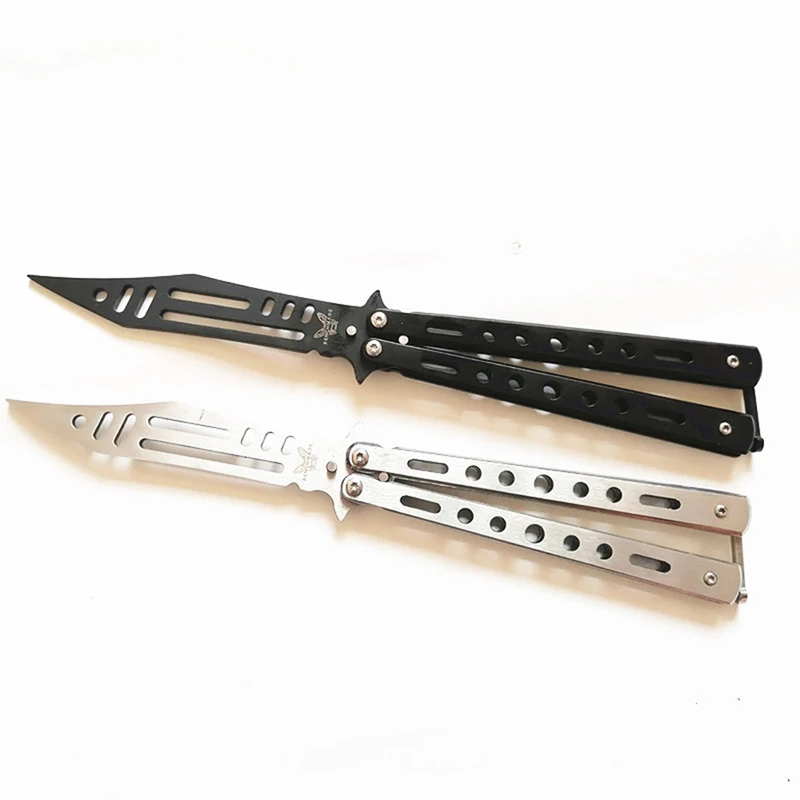 Тренировочный складной нож Balisong из нержавеющей стали с титановым покрытием и