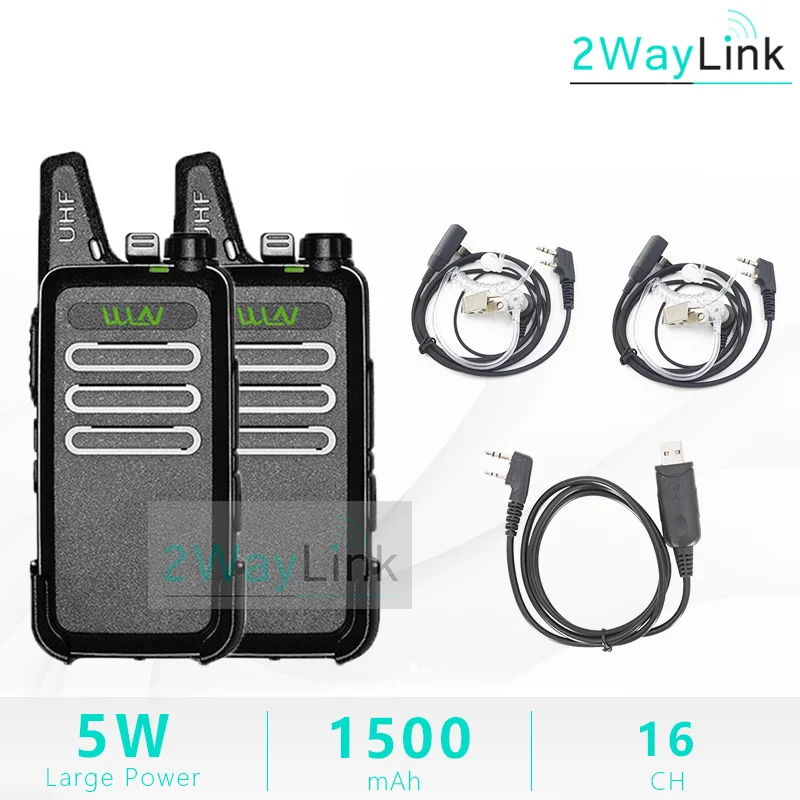 2B-2AC-1Cable 2 шт. WLN KD-C1 мини-радио 5 Вт портативная рация UHF двухсторонняя рация RT22 ZT-X6 Удобная мини 5 Вт ветчина радио KD-C2 обновленная версия дешевая горячая распродажа - Цвет: 2B-2AC-1Cable