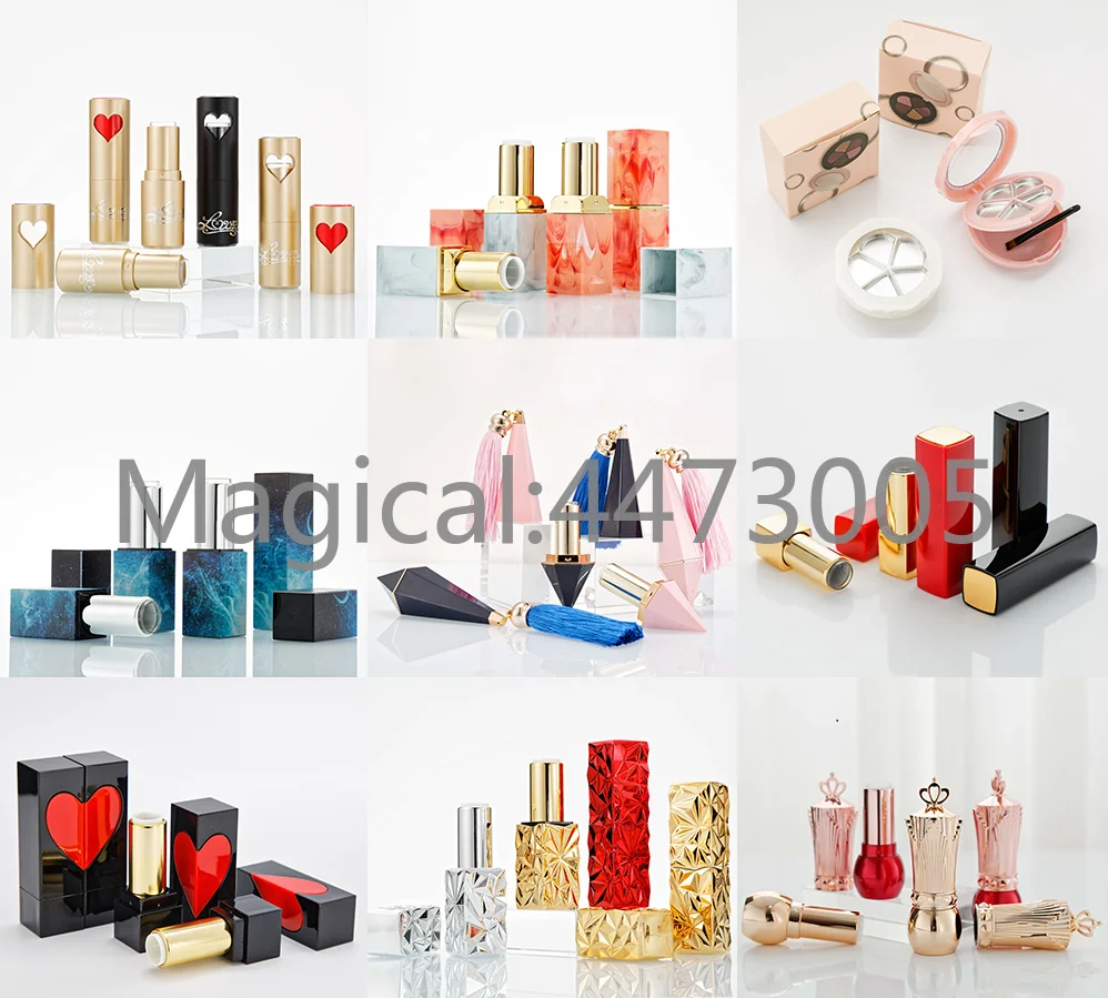 

12.1mm 10/30/50pcs Diy Empty Lipstick Tube Round Square Lip Balm Container Cosmetics Refillable Container Makeup Lipstick Shell
