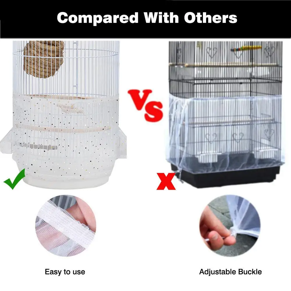 Новинка 2020 чехол для птичьей клетки пылезащитная нейлоновая сетка ловли семян