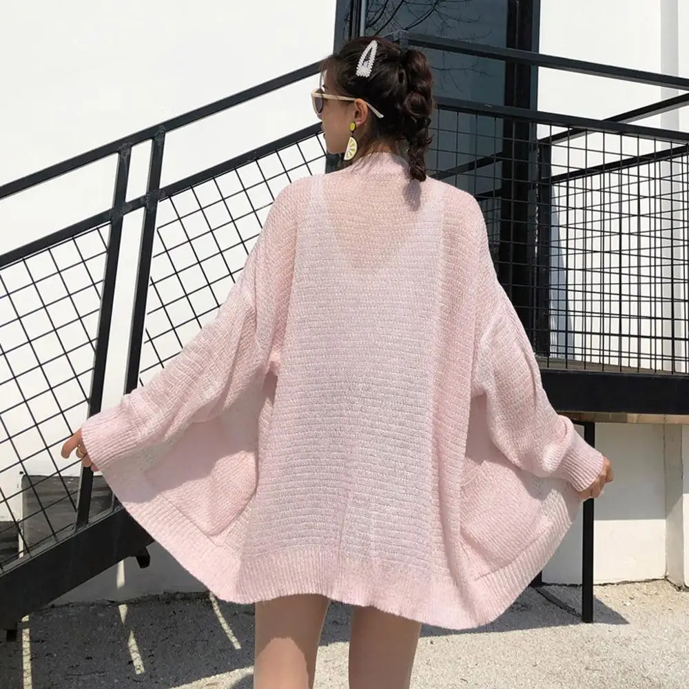 

Poncho Women Summer Sunscreen Beach Lazy Style Knit Smock Plus Size Loose Cloak Shawl Cape Coat Ponczo Damska Free Shipping