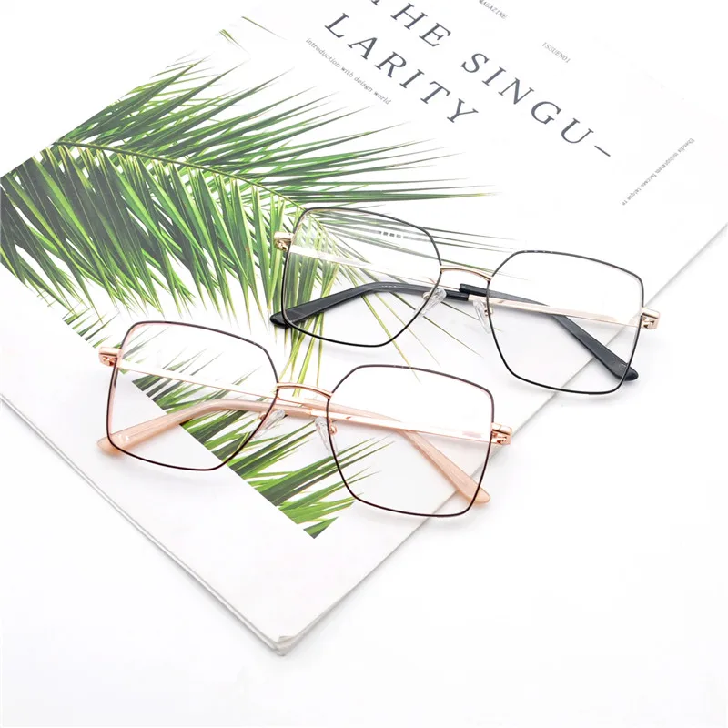 Очки для чтения с квадратной металлической оправой| |