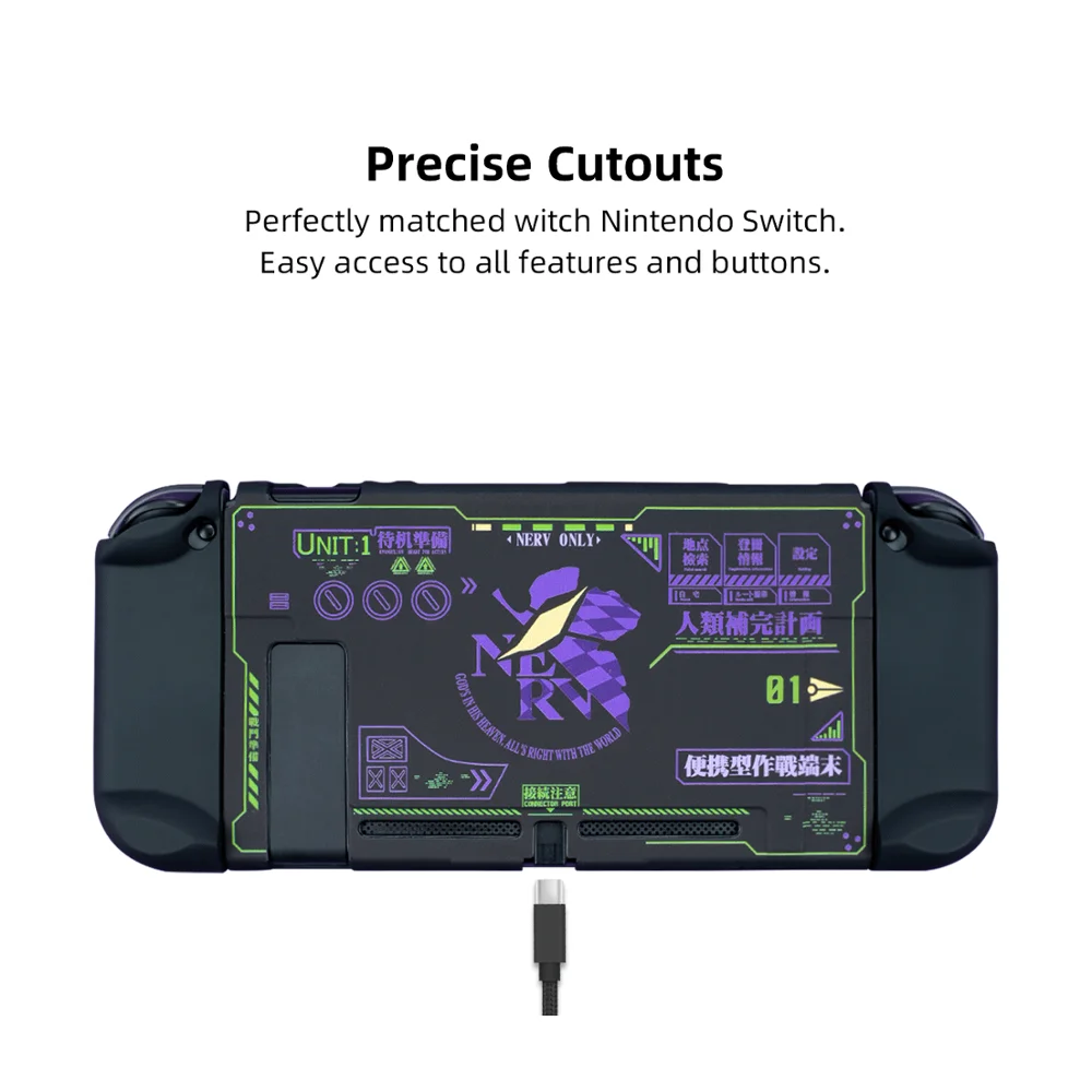 Фиолетовый чехол MONCON из ЭВА для Nintendo Switch с дополнительным защитным закаленным