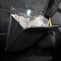 auto car seat back hanging led trash can organizer garbage holder storage bag