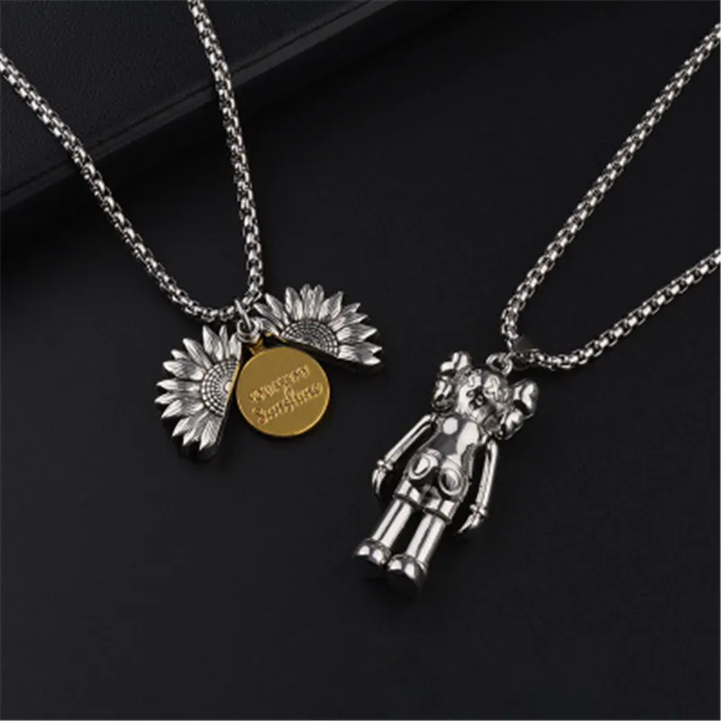 Ожерелье из нержавеющей стали в стиле панк для женщин и мужчин длинная цепочка