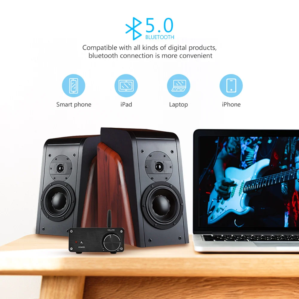 AIYIMA TPA3116 Bluetooth 5 0 усилитель стерео класса D Hi Fi цифровой мощности AMP 50Wx2 DAC PCM5100