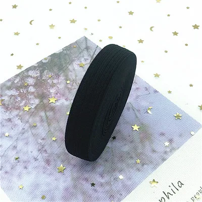 15mm black 5 метров 20 мм Цветные нейлоновые высокие эластичные ленты для одежды брюки для шитья нижнее белье штаны бюстгальтер резиновая одежда аксессуары DIY - Цвет: 15mm black