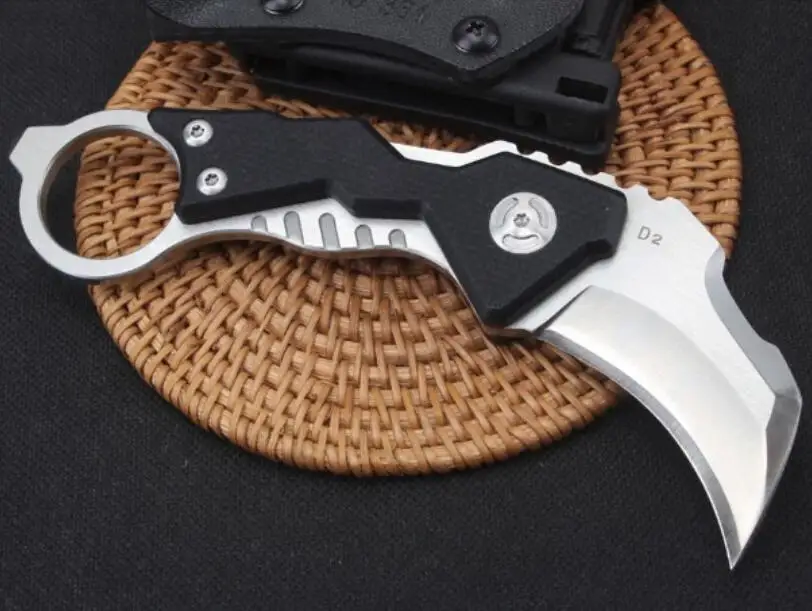 Нож-коготь карамбит мини-нож Судного дня D2 лезвие G10 ручка для самообороны