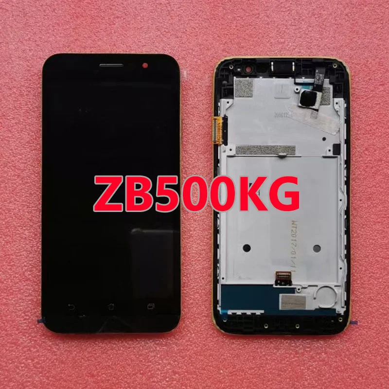 Лучший ЖК дисплей 5 0 дюйма ZB500KG + дигитайзер сенсорной панели с рамкой и