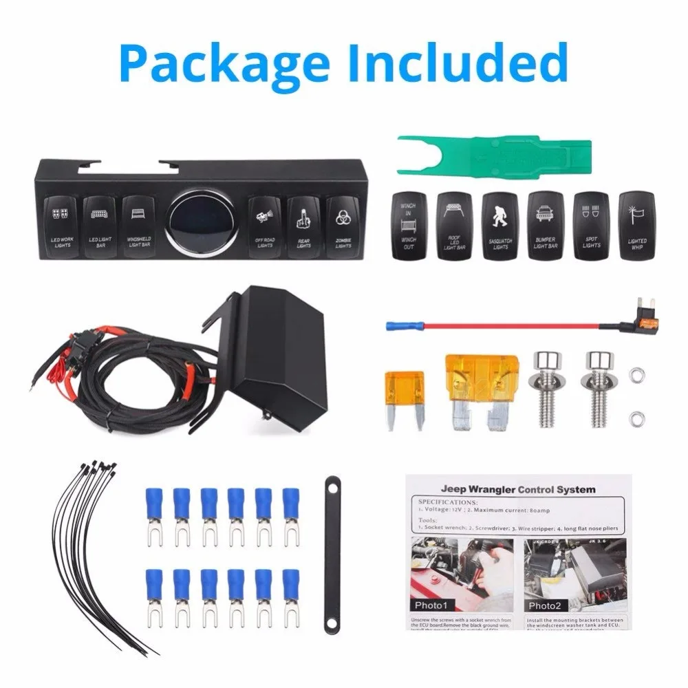 Реле Pod и Fuse с 6 переключателями система управления источником для Jeep Wrangle JK JKU