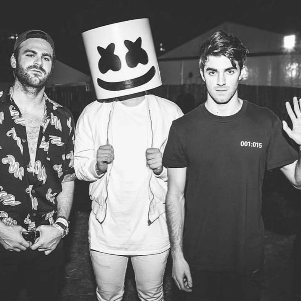 Маска на голову Marshmello для Хэллоуина стильная Реалистичная дышащая мягкая