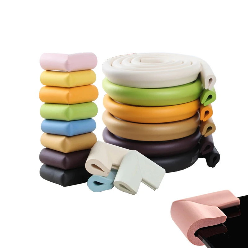 Equipo de seguridad en forma de U para beb&eacute;, Protector de esquina de vidrio para Borde de mesa, muebles para el hogar, protectores de protecci&oacute;n para ni&ntilde;os, cubierta con cinta-0