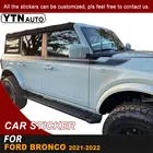 Крутая наклейка на боковую дверь автомобиля, полосатая графическая виниловая наклейка, украшение, автомобильные аксессуары для Ford Bronco 2021 2022