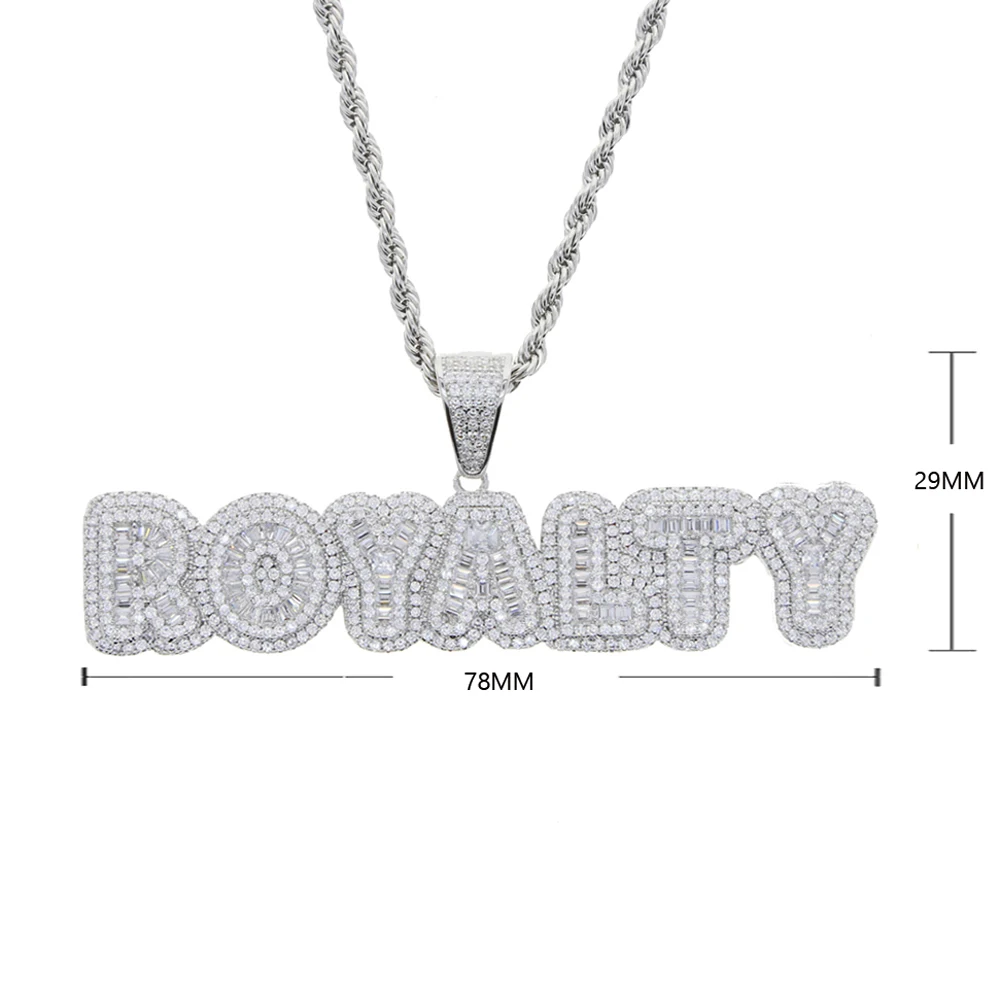 Новинка 2023 сверкающее ожерелье с подвеской королевских букв золотого и