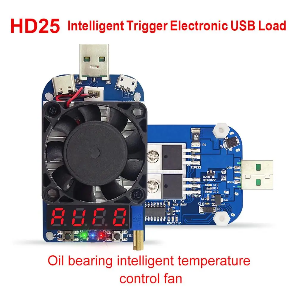 RD HD25 HD35 триггер QC2.0 QC3.0 Электронный USB нагрузочный резистор Adj. Измеритель тока