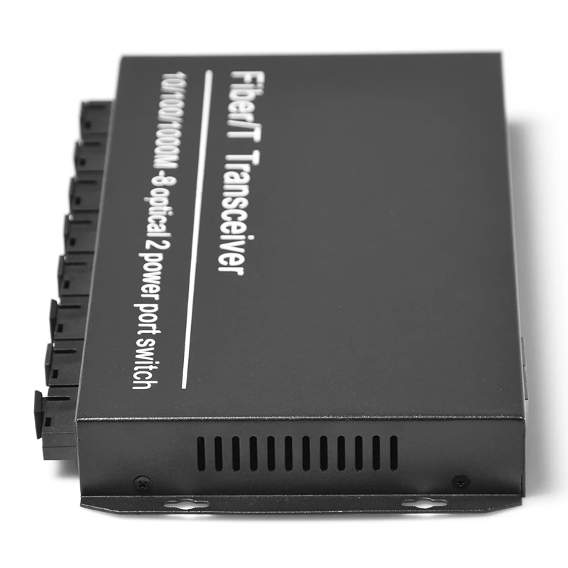 100M 8 волоконный порт A/B 1000M 2 RJ45 Ethernet s волоконно-оптический трансивер одномодовый