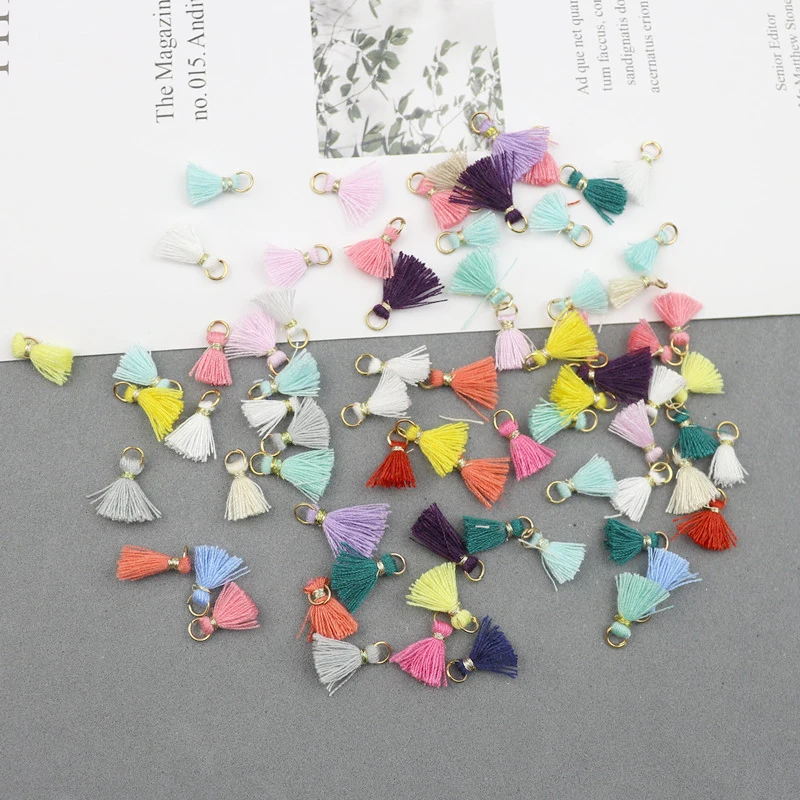 50 шт. подвесная мини подвеска с хлопковой нитью 1 см материалы для поделок