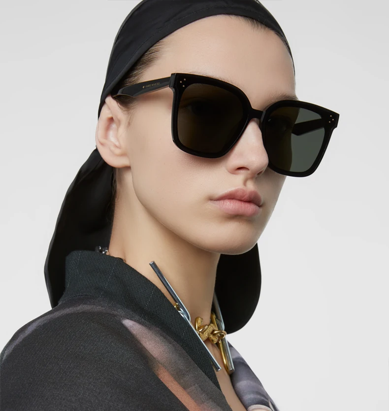 

2021 New Korean Design Sunglasses Men Trendy GM Large Frame Sunglasses Women Vintage Gentle Sun glasses Original Package HER