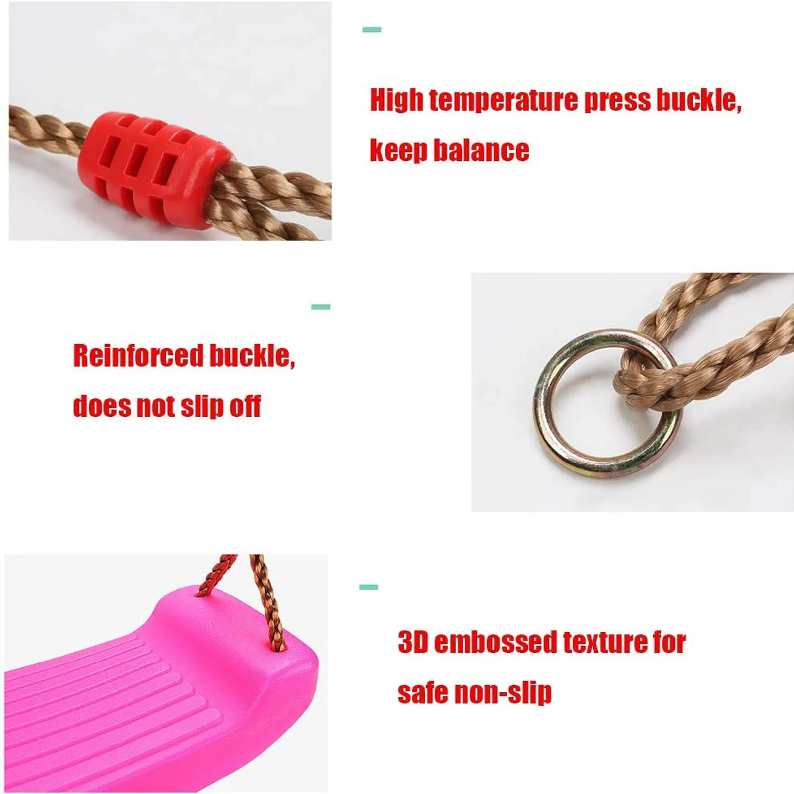 

Children Playground Swing Set Durable Tree Swing Rope Chair Swing Seat Kids Outdoor Indoor Gym Kingdom Playground Equipment