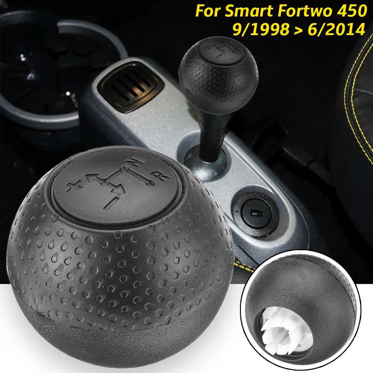 Automatic Transmission Gear Shift Knob Shifter Lever Hand Ball For Mercedes Smart Fortwo 450 9/1998-6/