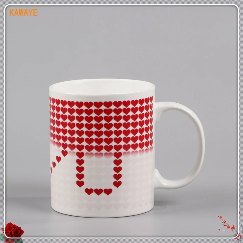 1 Pcs Creative Heart Magic Temperature Changing Cup Heat Sensitive Coffee Milk Mug Color Chameleon Mugs 6ZDZ349 | Дом и сад