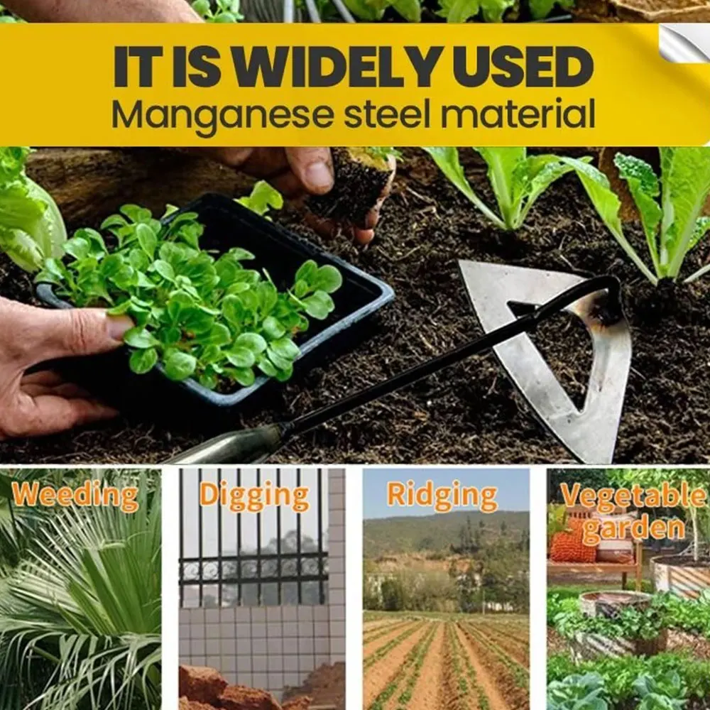

All-steel Hollow Hoe Weeder Weed Extractor Long Handle Sharp Hoe Garden Weeding Hand Tool for Ploughing/Sowing/Planting