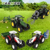 124 rc car farm truck tractor on on radio control trailer 6ch 2 4g farmer construction vehicles gifts sets for kids boys girls