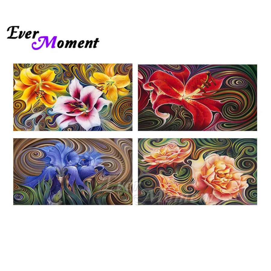 

Ever Moment Diamond Painting Picture Of Rhinestone Flower Circle Full Square Drill Decoration Diamond Embroidery ASF2061