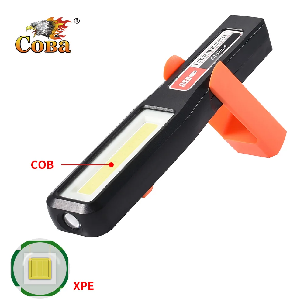 

Светодиодный светильник Coba, перезаряжаемый, Usb, встроенный аккумулятор, Cob Xpe свет с помощью пластикового крючка, магнитная деформируемая Водонепроницаемая Рабочая лампа