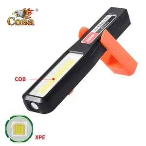 Светодиодный светильник Coba, перезаряжаемый, Usb, встроенный аккумулятор, Cob Xpe свет с помощью пластикового крючка, магнитная деформируемая Водонепроницаемая Рабочая лампа