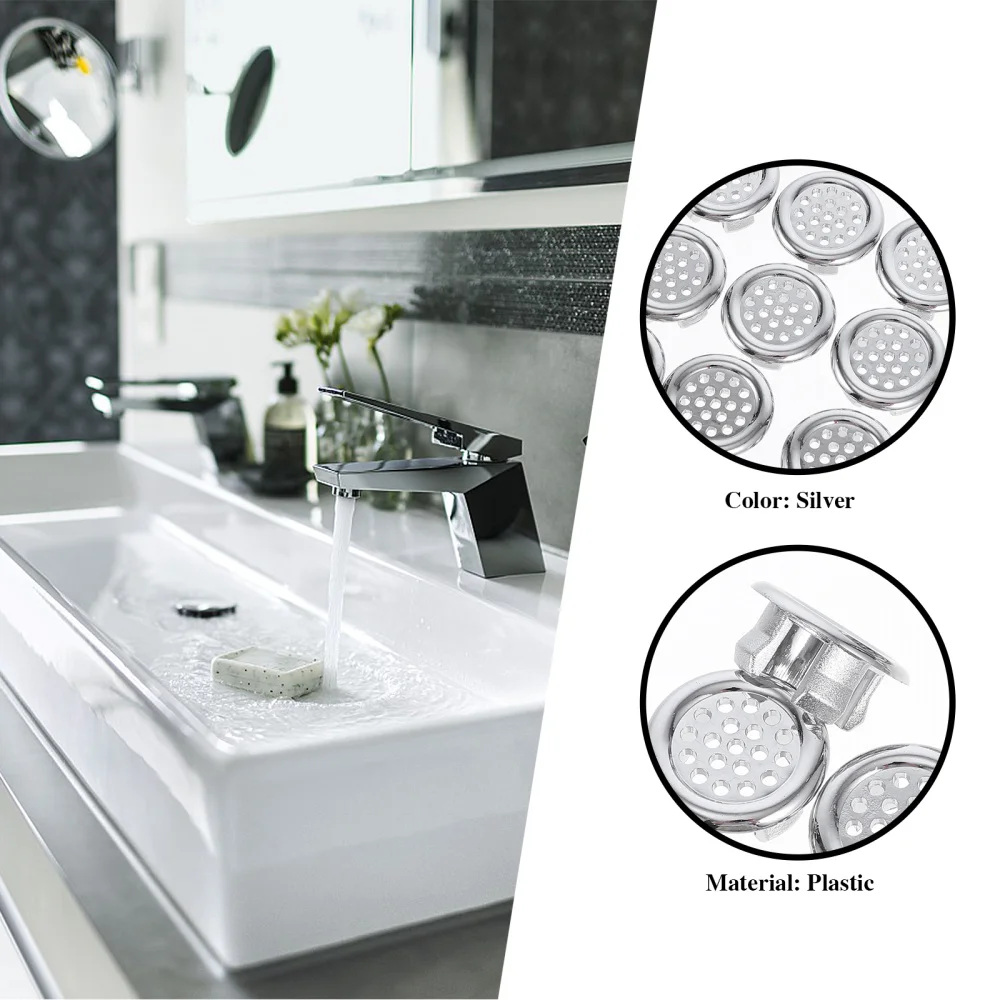 

20pcs Bathroom Wash Basin Overflow Rings Bathroom Sink Overflow Drain Covers