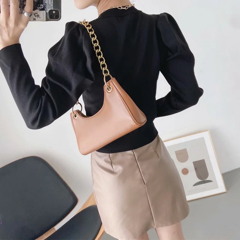 

Za 2020 Black Sweaters Short High Waist Slim O-neck Sweater Women Spring Autumn New Single-breasted Knitted Cardigan Small Coat