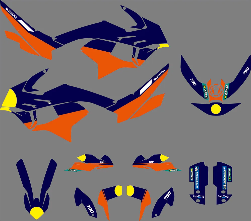 

Motorcycle Team Decals Graphics Stickers Background Decals For KTM 790 790R Adventure R 2019 2020 2021 ADV
