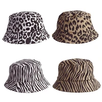 new children bucket hat for girls boys japanese style striped leopard cap spring summer travel beach panama hat kids sun hats