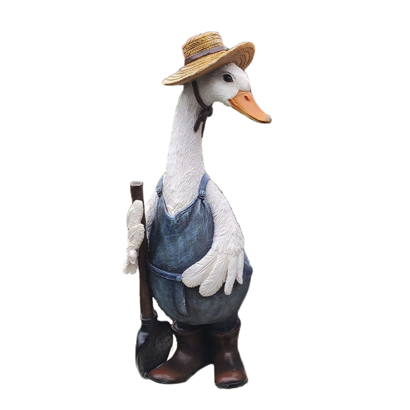 

Cute Resin Duck Outdoor Statue Flexible Simulation Duck Ornaments For Outdoor Yard Lawn Garden Decorations CANQ889
