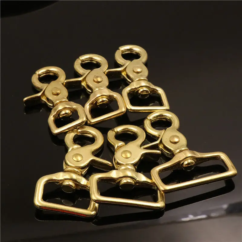 4 шт. латунный карабин поворотный для кожи сумок кошельков|Пряжки и крючки| |