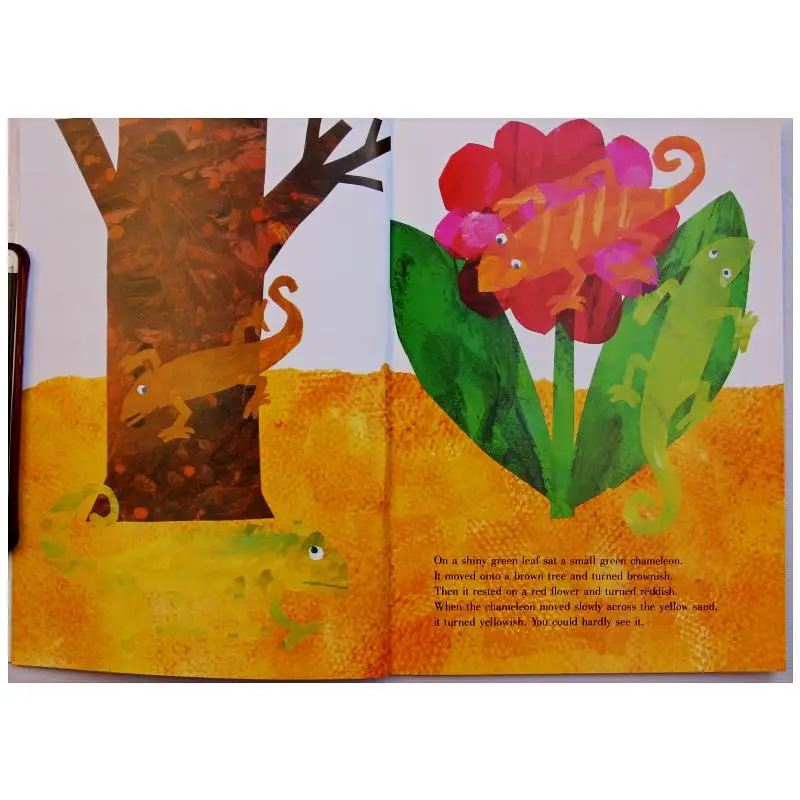 Смесь Хамелеон Эрик Карл Обучающая книга с картинками на английском языке