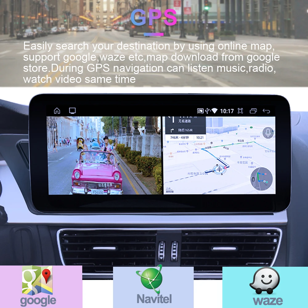 10 25 &quotAndroid Системы Автомобильный приемник GPS для Audi A4 A5 2009 2016 WI FI 2 ГБ + 32 IPS