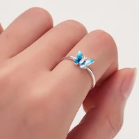 todorova new fashion butterfly finger rings cute enamel rings for women girls adjustable ring femme bijoux bague