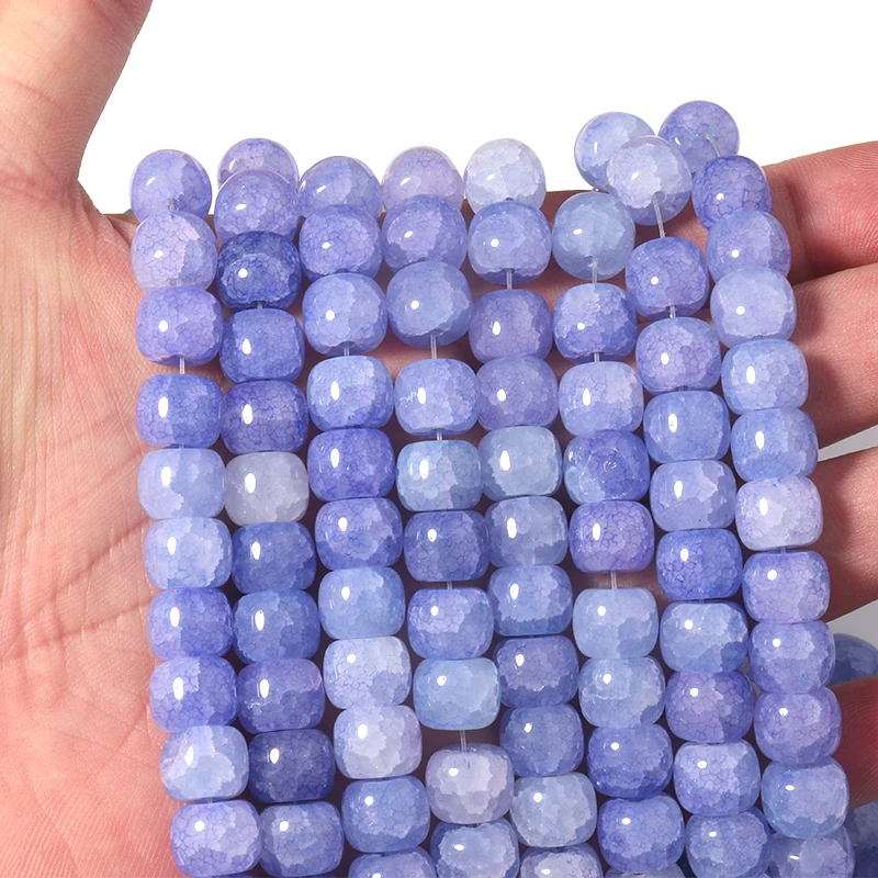 

Beadtales 46pcs/lot Glass Blue Purple Floral Spacer Beads Round Loose Beads For Jewelry Making Necklace Bracelet Wholesale DIY