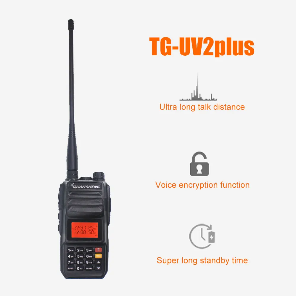 Рация QuanSheng TG-UV2 дальность действия более 10 Вт 4000 мАч 2 шт. | Мобильные телефоны и