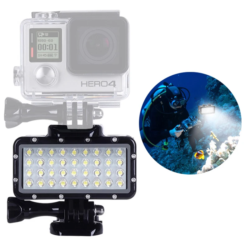 Лампа для дайвинга водонепроницаемая подводная лампа 45 м камеры GoPro Hero8 7 6 5 4 3 Xiaomi