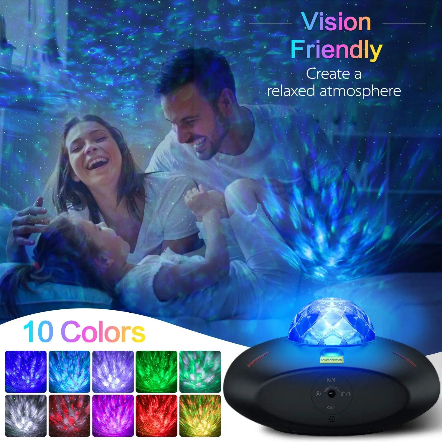 

Galaxy Star Sky Projector Smart WiFi Night Lamp With Bluetooth Speaker For Home Decoration Children Gift Work With Alexa