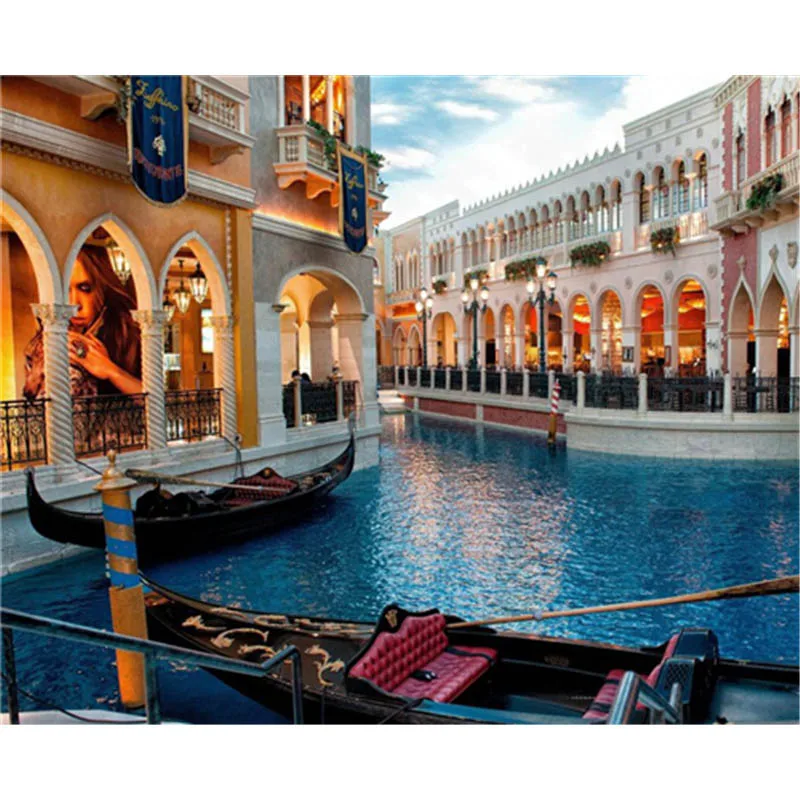 BAISITE DIY живопись по номерам ручная роспись холст город улица Современная