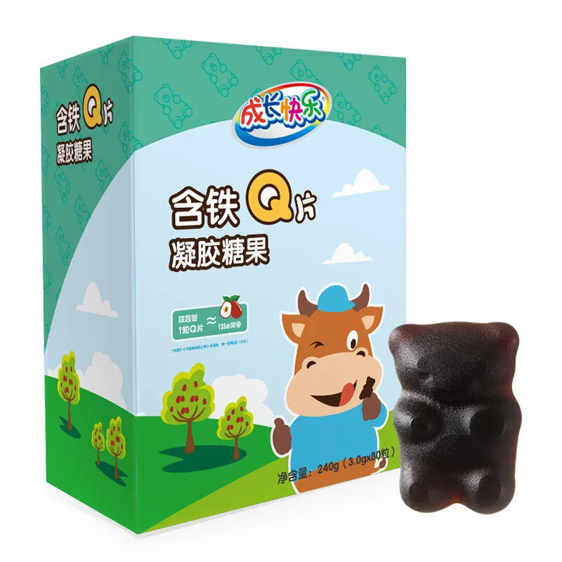 

Health hall growth happy QQ candy sugar mixed gel gummies children and adolescents adults supplement