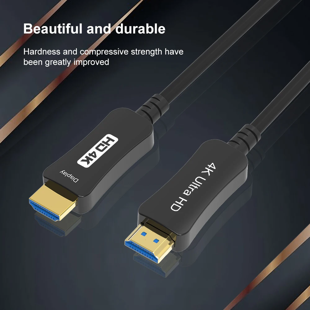 Кабель HDMI 2 0 совместимый с оптическим волокном 4K @ 60 Гц 18 Гбит/с HDR 8 бит CEC EDID ARC