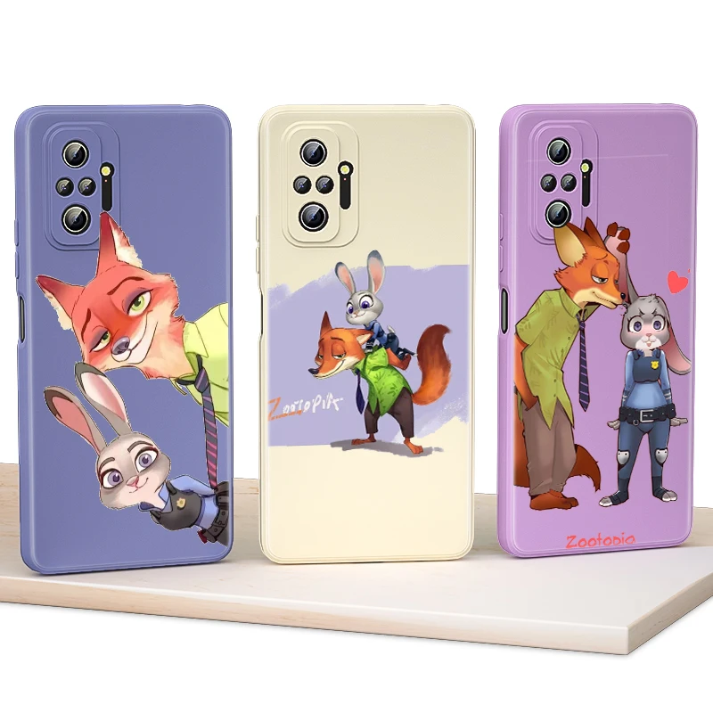 

Phone Case For Xiaomi Redmi Note 10S 10T 10 9T 9 9S 8T 8 7 Pro Max 5G Zootropolis Judy Disney Liquid Silicone Soft Cover