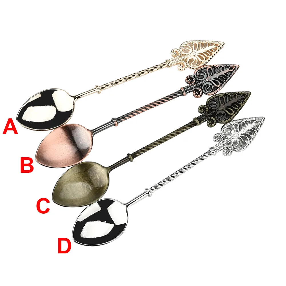 Mini Retro Metal Coffee Spoon Sugar Tea Dessert Cake Cutlery Kitchen Tableware Royal Style Tool H5 | Дом и сад