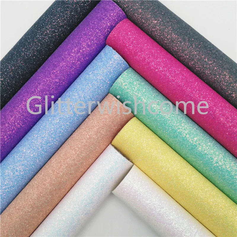 Ткань Glitterwishcome 21x29 см Размер A4 неоновая блестящая ткань из кожи с блестками винил