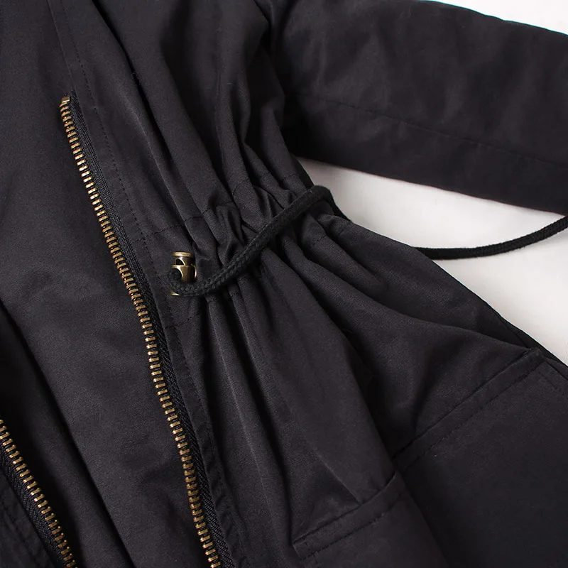 LaVelache real rabbit fur coat women parka large raccoon fur hooded bomber jacket new winter fashion women's luxurious coat